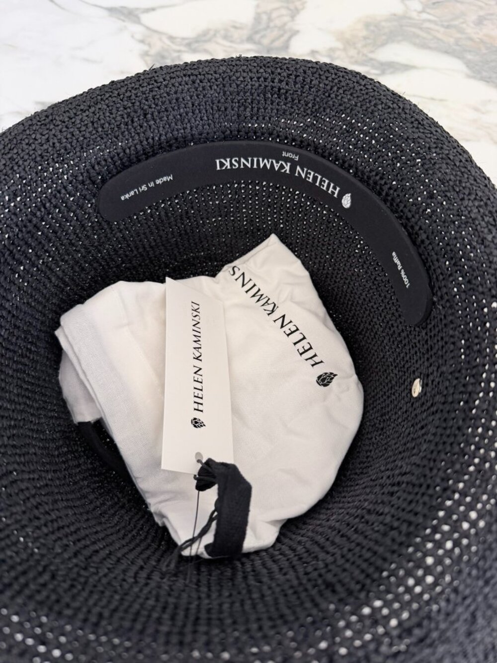 NWT - Helen Kaminski Provence 10 Raffia Hat - Charcoal - Picture 4 of 7